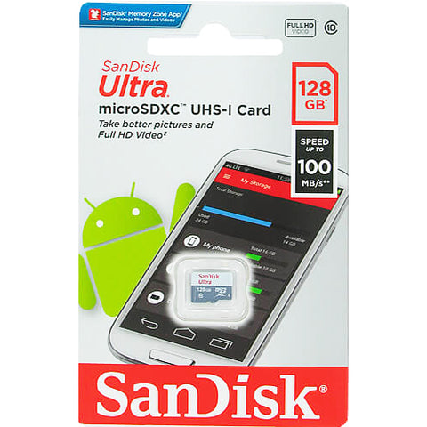 128GB Sandisk Micro SD Ultra Without Adapter - SDSQUNR-128G