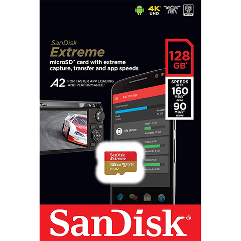 128GB Sandisk Micro SD Extreme Without Adapter - SDSQXAA-128G