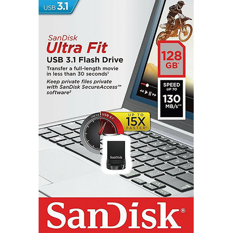128GB Sandisk Ultra Fit USB3.1 flash drive – SDCZ430-128G