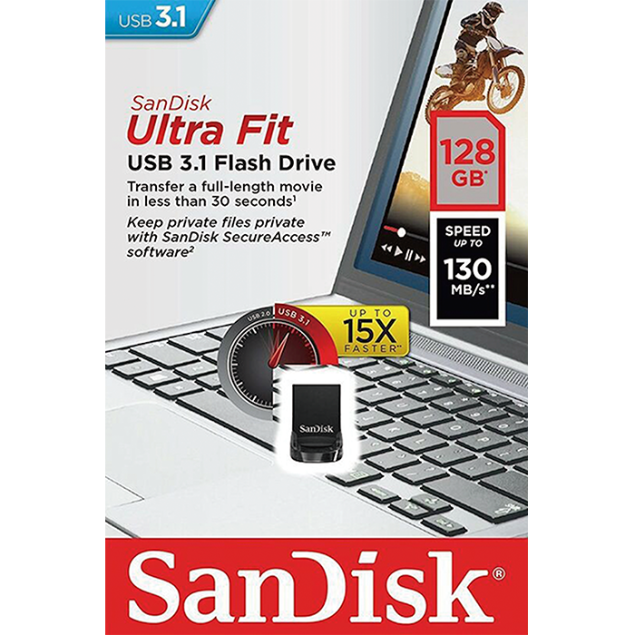 128GB Sandisk Ultra Flair USB3.0 flash drive – SDCZ73-128G