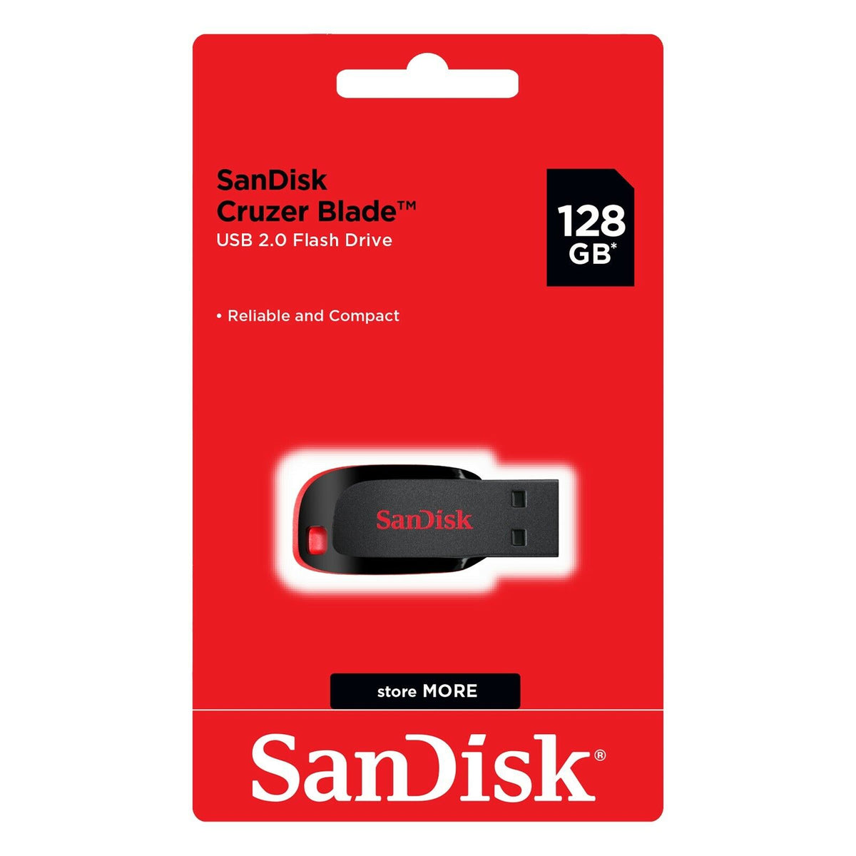 128GB Sandisk Cruzer Blade USB2.0 Flash Drive - SDCZ50-128G