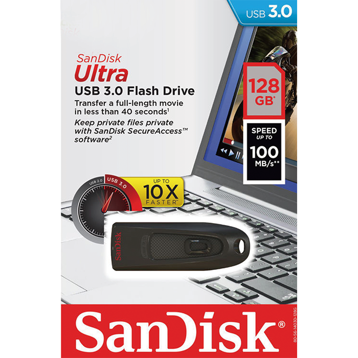 128GB Sandisk Ultra USB3.0 Flash Drive - SDCZ48-128G
