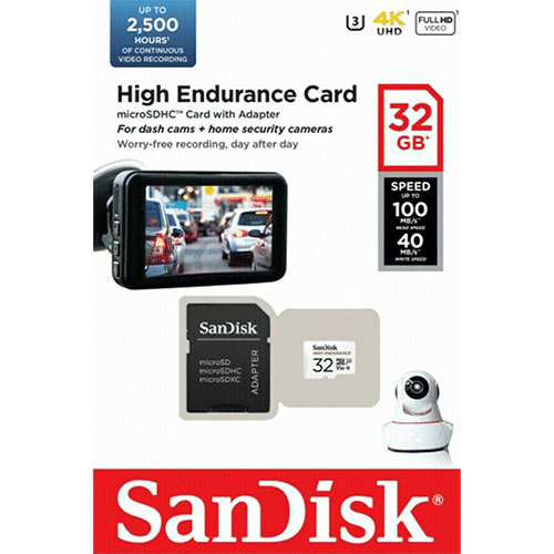 32GB Sandisk Micro SD High Endurance With Adapter - SDSQQNR-032G-GN6IA