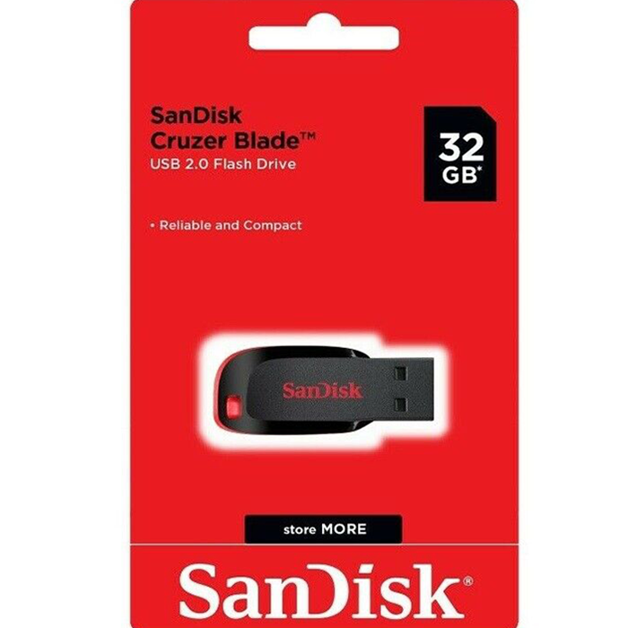 32GB Sandisk Cruzer Blade USB2.0 Flash Drive - SDCZ50-032G