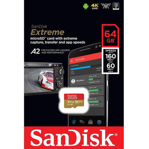64GB Sandisk Micro SD Extreme Without Adapter - SDSQXAH-064G