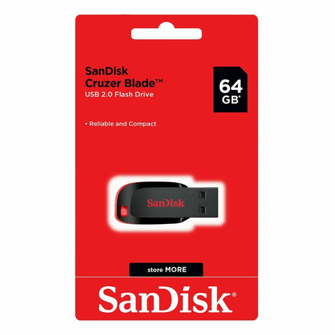 64GB Sandisk Cruzer Blade USB2.0 Flash Drive - SDCZ50-064G