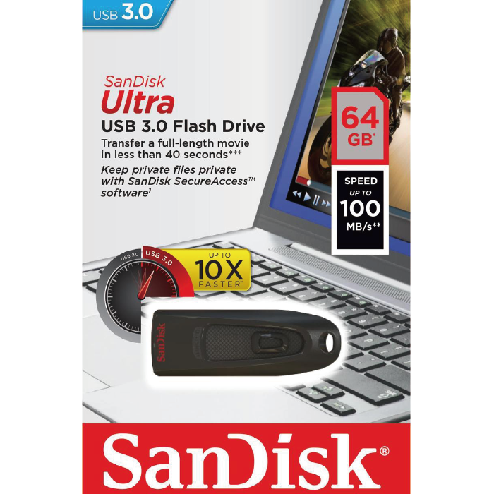 64GB Sandisk Ultra USB3.0 Flash Drive - SDCZ48-064G