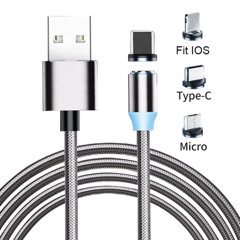 1m 3-in-1 Magnetic Cellphone Charger Cable