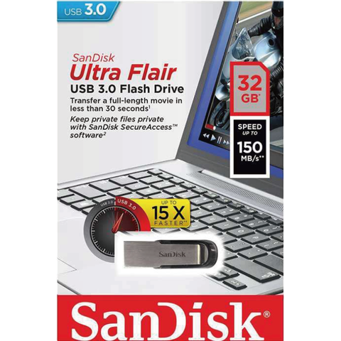 32GB Sandisk Ultra Flair USB3.0 flash drive – SDCZ73-032G